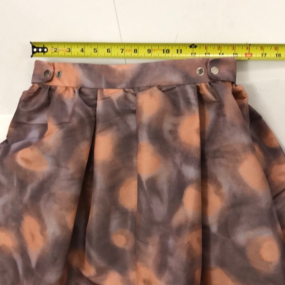 COS 38 Skirt Pleated Full Light Purple Peach pink Adjustable snap Waist Excellen - Picture 4 of 15